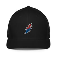 Red/Blue Bolt - Flex Fit Closed-back trucker cap