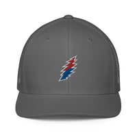 Red/Blue Bolt - Flex Fit Closed-back trucker cap