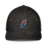 Red/Blue Bolt - Flex Fit Closed-back trucker cap